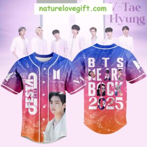 BTS V 2025 Festa Baseball Jersey We Are Back Fan Merch