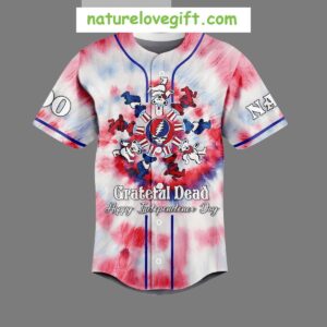 Grateful Dead Happy Independence Day Personalized Baseball Jersey