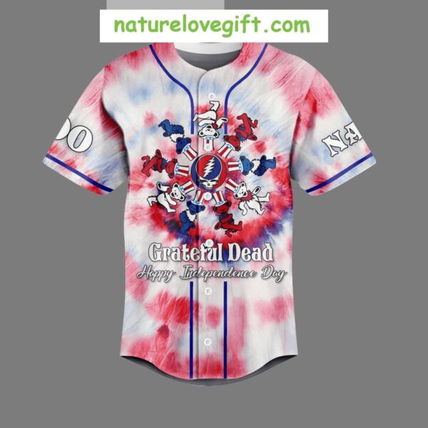Custom Grateful Dead Independence Day Baseball Jersey Personalized