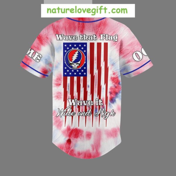 Custom Grateful Dead Independence Day Baseball Jersey Personalized