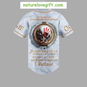 Five Finger Death Punch 20 Years Personalized Baseball Jersey