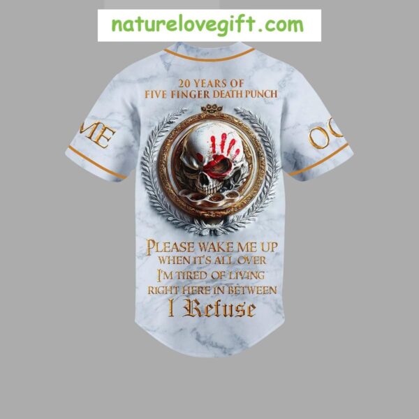 Five Finger Death Punch Baseball Jersey 20th Anniversary Custom