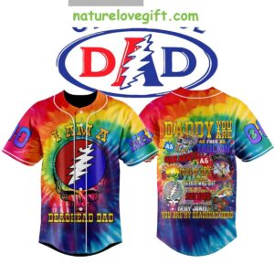 Grateful Dead Baseball Jersey Personalized Deadhead Hero Gift for Dad