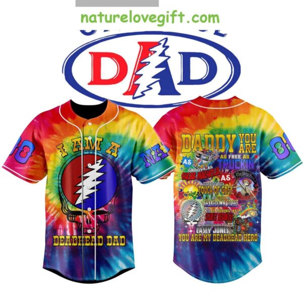 Grateful Dead Baseball Jersey Personalized Deadhead Hero Gift for Dad