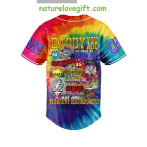 Grateful Dead Fathers Day You Are My Deadhead Hero Personalized Baseball Jersey 3