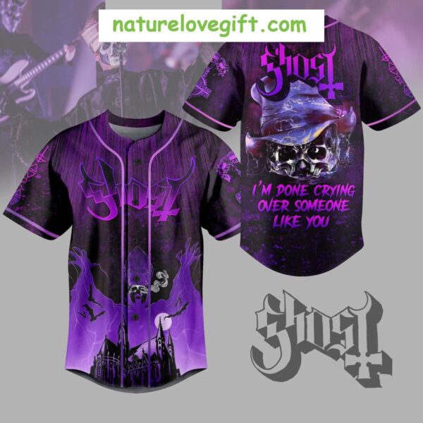 Personalized Baseball Jersey Ghost Done Crying Over You