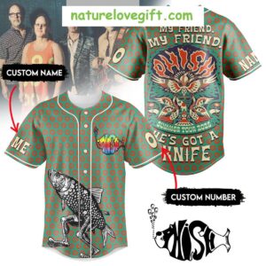 Phish 2025 Tour Baseball Jersey He’s Got A Knife Custom