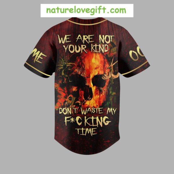 Slipknot We Are Your Kind Personalized Baseball Jersey No Wasting Time