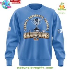 Toronto Argonauts Grey Cup Champs 2024 Blue Sweatshirt