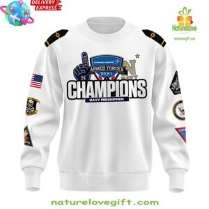 Navy Midshipmen Armed Forces Bowl Champions 2024 Sweatshirt