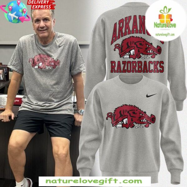 Arkansas Razorbacks Basketball 2025 Coach Calipari Sweatshirt