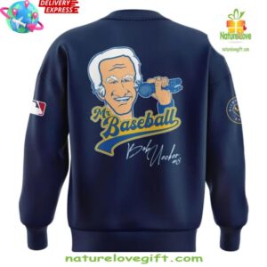 Baseball Hall of Famer Bob Uecker Special Blue Sweatshirt