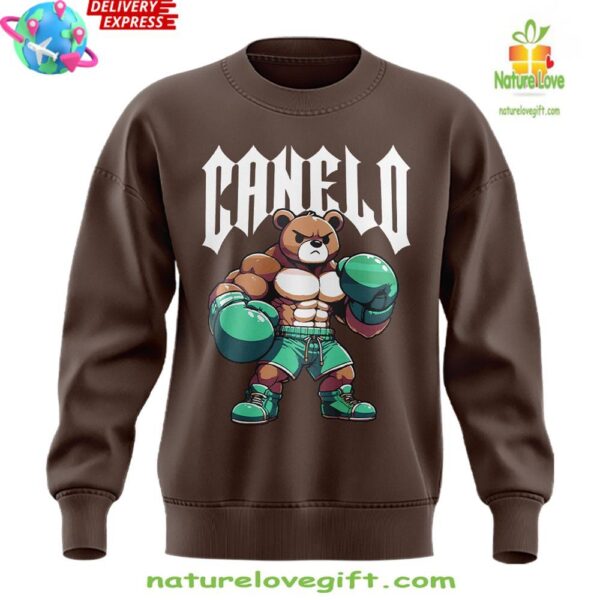 Canelo Bear Boxing Brown Sweatshirt Limited Edition