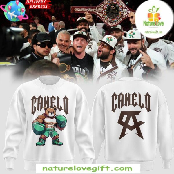 Canelo Bear Boxing White Sweatshirt Limited Edition
