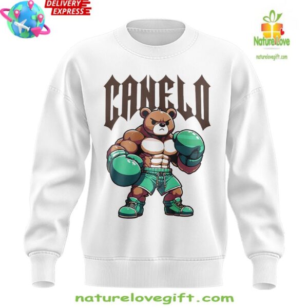 Canelo Bear Boxing White Sweatshirt Limited Edition