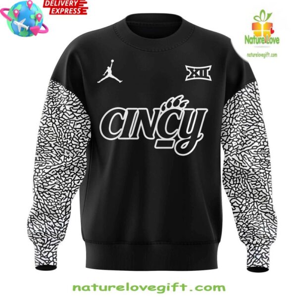 Cincinnati Bearcats Black Cat Sweatshirt Alternate Uniform Edition