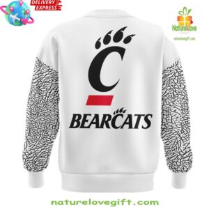 Cincinnati Bearcats Black Cat Alternate Uniform Whrite Sweatshirt