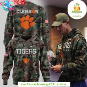 Clemson Tigers 2025 Camo Military Appreciation Sweatshirt