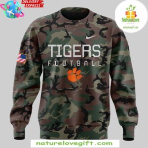 Clemson Tigers 2024 Military Appreciation Special Camo Sweatshirt