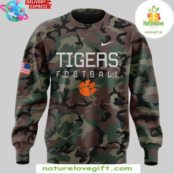 Clemson Tigers 2025 Camo Military Appreciation Sweatshirt