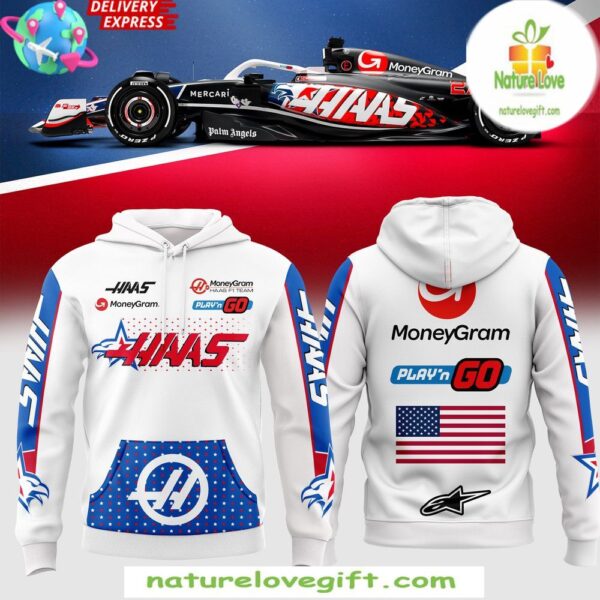 Haas F1 Team 2025 Austin GP Hoodie by MoneyGram
