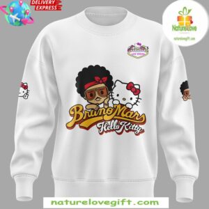 Bruno Mars x Hello Kitty Las 50th Anniversary White Sweatshirt