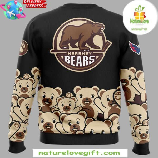 Hershey Bears Black Christmas Sweatshirt Holiday Fan Gift