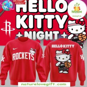 Houston Rockets Hello Kitty Red Sweatshirt Night Edition