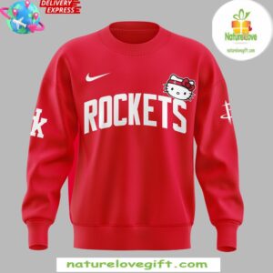 Houston Rockets Hello Kitty Night Edition Red Sweatshirt
