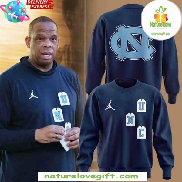 Hubert Davis North Carolina Tar Heels Sweatshirt Coach Special
