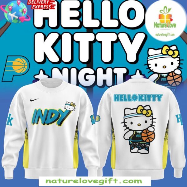 Indiana Pacers Hello Kitty Night Sweatshirt NBA Collaboration