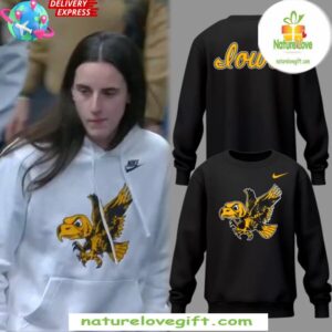 Iowa Hawkeyes 2025 Flying Herky Black Sweatshirt
