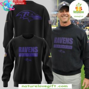John Harbaugh Ravens Sweatshirt Baltimore Football Coach Hoodie