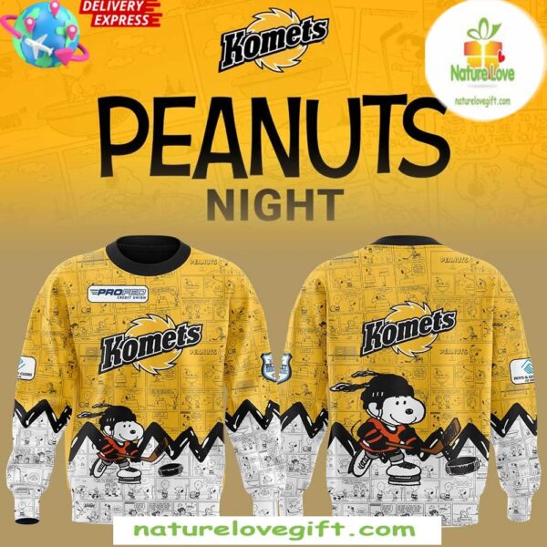 Komets 75th Anniversary Peanuts Sweatshirt Fort Wayne Hockey