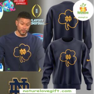 Marcus Freeman Notre Dame Clover Sweatshirt Football Coach Apparel