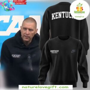 Mark Pope Kentucky Wildcats Black Nike Basketball Sweatshirt