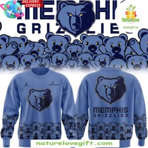 Memphis Grizzlies Teddy Bear Blue Sweatshirt Special Edition