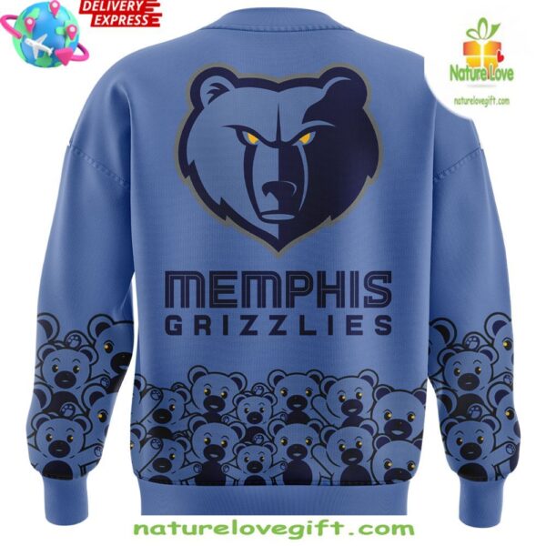 Memphis Grizzlies Teddy Bear Blue Sweatshirt Special Edition