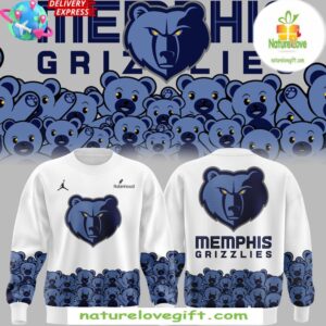 Memphis Grizzlies White Teddy Bear Sweatshirt Special Edition