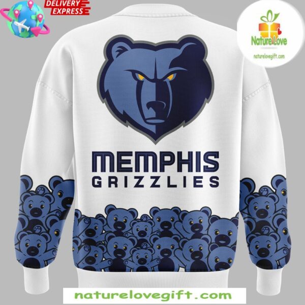Memphis Grizzlies White Teddy Bear Sweatshirt Special Edition