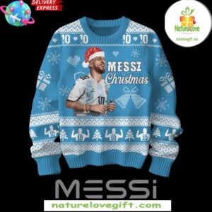 Messi Ugly Christmas Sweater Holiday Special Lionel Football