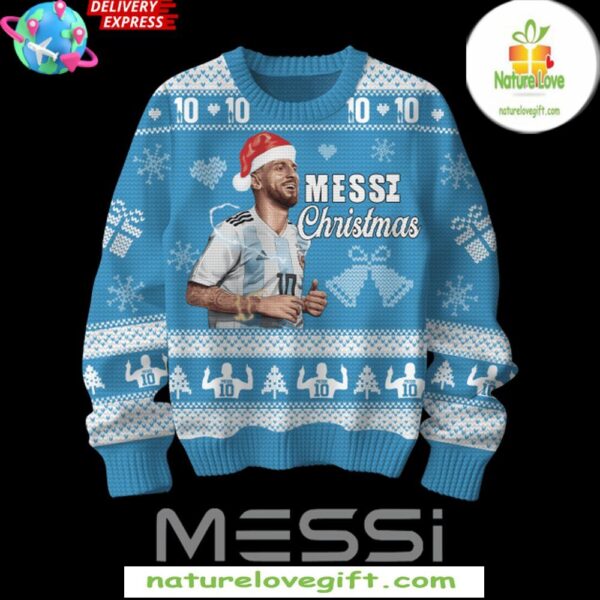 Messi Ugly Christmas Sweater Holiday Special Lionel Football