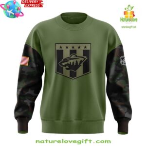 Minnesota Wild Military Apreciation Night Edition Camo Sweatshirt