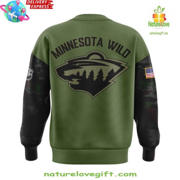 Minnesota Wild Camo Sweatshirt Military Appreciation Night Edition