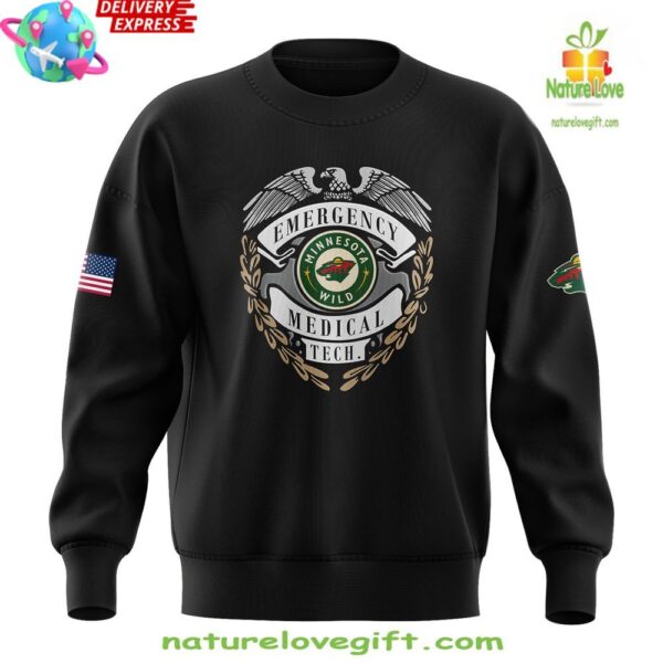 Minnesota Wild EMT Sweatshirt Emergency Medical Technician Fan Gear
