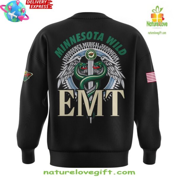 Minnesota Wild EMT Sweatshirt Emergency Medical Technician Fan Gear