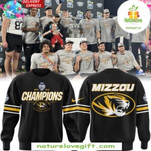 Missouri Tigers 2025 Music City Bowl Champions Black Sweatshirt