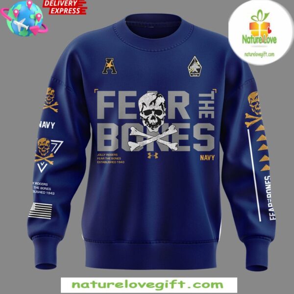 Navy Midshipmen Fear The Bones Sweatshirt Navy Fan Apparel