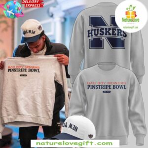 Nebraska Cornhuskers Pinstripe Bowl Sweatshirt Bad Boy Mowers
