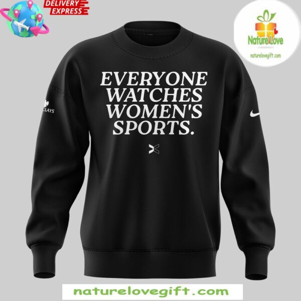 New York Liberty Womens Sports 2025 Black Sweatshirt Everyone Watches